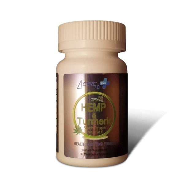 Hemp Oil Powder With Turmeric Curcumin with & Bioperine  - with 95% Curcuminoids & Black Pepper - 30 Capsules